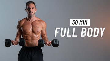 30 minuten full body dumbbell workout thuis - Spieren opbouwen