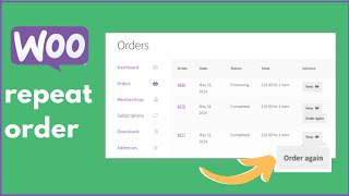 Repeat Order for WooCommerce (2 Free methods)