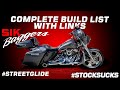 Complete Build List @sikbaggers  Shop Street Glide