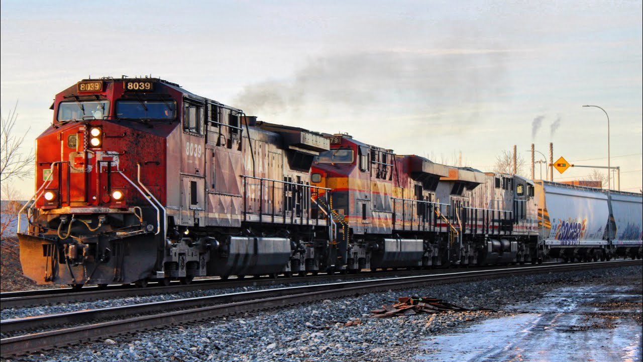 RARE! CP mix freight train with KCS 4859 Safety unit trailing Northbound departing Calgary, AB