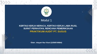 Praktikum Audit PT. Sugus Modul 1 Kertas Kerja Neraca, Kertas Kerja Laba Rugi