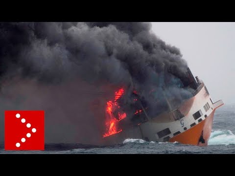 Affonda la nave Grimaldi Grande America al largo delle coste francesi