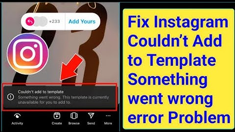 How to fix Instagram couldn