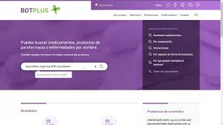 Cómo buscar un medicamento por su nombre en la base de datos de medicamentos BOT PLUS screenshot 3