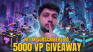 🎁 5000 VP GIVEAWAY LIVE 🔥 | Road to 1K Subscribers | Valorant Hindi Live