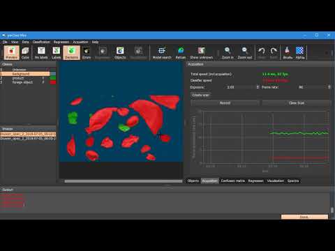 Live data processing from hyperspectral camera