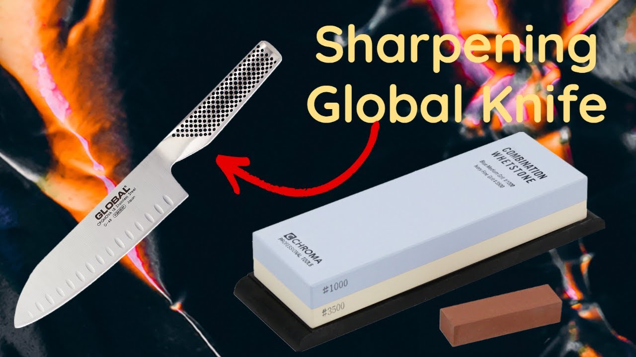 Sharpening a Global G48 Santoku Knife with Chroma whetstones YouTube
