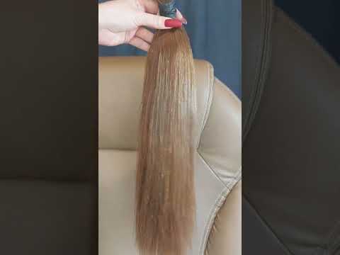 Слов'янське дитяче волосся для нарощення 46 см 115 грамів нефарбоване, видео 1