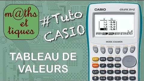 FONCTIONS : Afficher un tableau de valeurs - Tutoriel CASIO