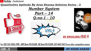 Quantitative Aptitude By Arun Sharma Solution series 2 Number System Part 15(for ssccgl cat/mat/xat)