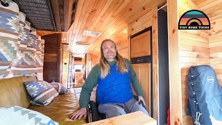 His Wheelchair Accessible DIY School Bus Tiny House