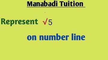 Represent   rooot5(√5)   on number line|locate √5 on number line|manabadi tuition#