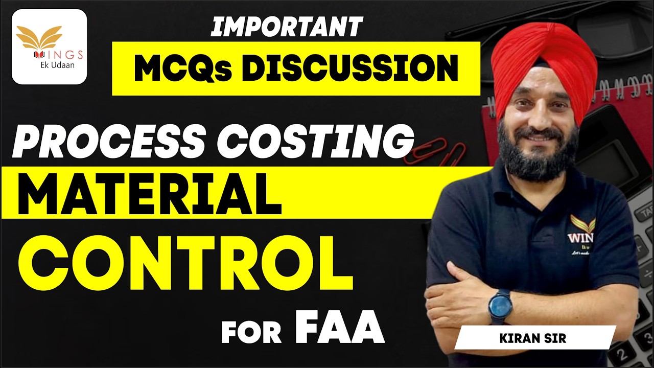 Set 6-MCQs on PROCESS COSTING MATERIAL CONTROL #accouting #jammukashmir #faa