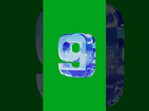 3D Shiny Numbers 1-10 Green Screen Overlay ✨