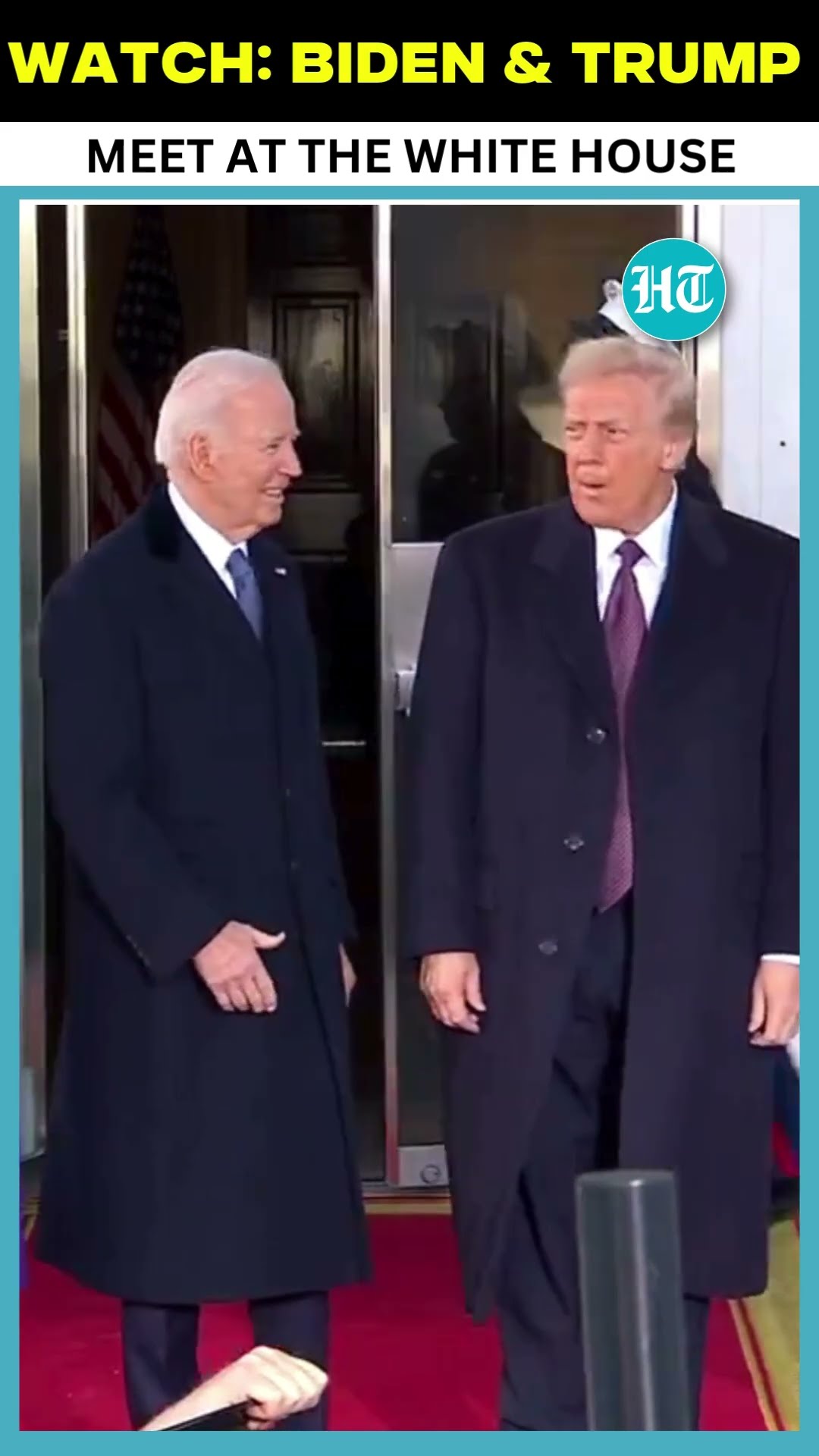 US Prez Biden And Trump Greet Each Other At The White House On Inauguration Day