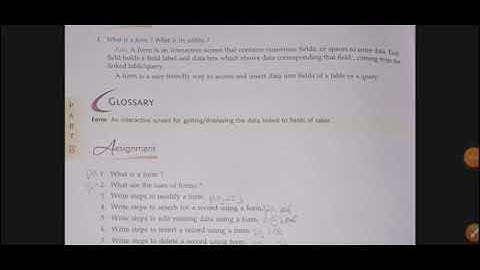 Class X Unit III Database Management System Session 7  Form Wizard Q/A