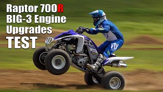 Yamaha Raptor 700R Big 3 Engine Upgrades, Barkers Exhaust, Fuel Customs Intake and Dynojet PC5 Test