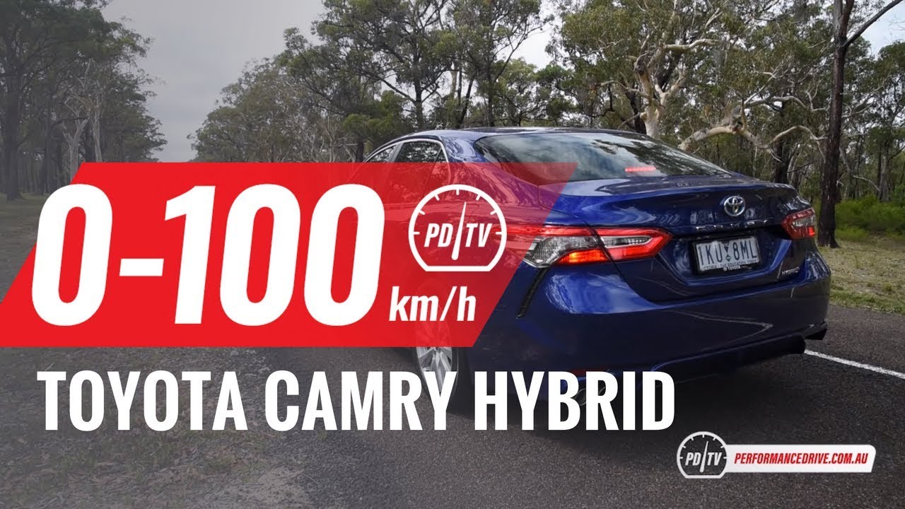 2018 Toyota Camry Hybrid 0-100km/h & engine sound - YouTube