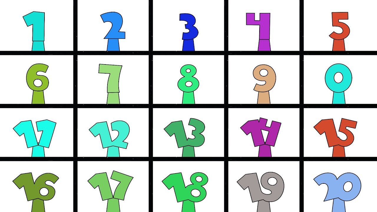 My Sprunki OC: Emoji 58 to Emoji 77 But Numbers ( Number 1 to Number 20 )