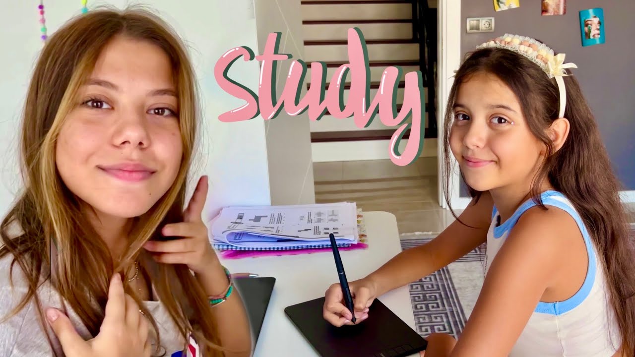Ders Çalışma Vlog. Tuana ve Eflinin Yaz Tatilinde Ders Çalışma Günlüğü