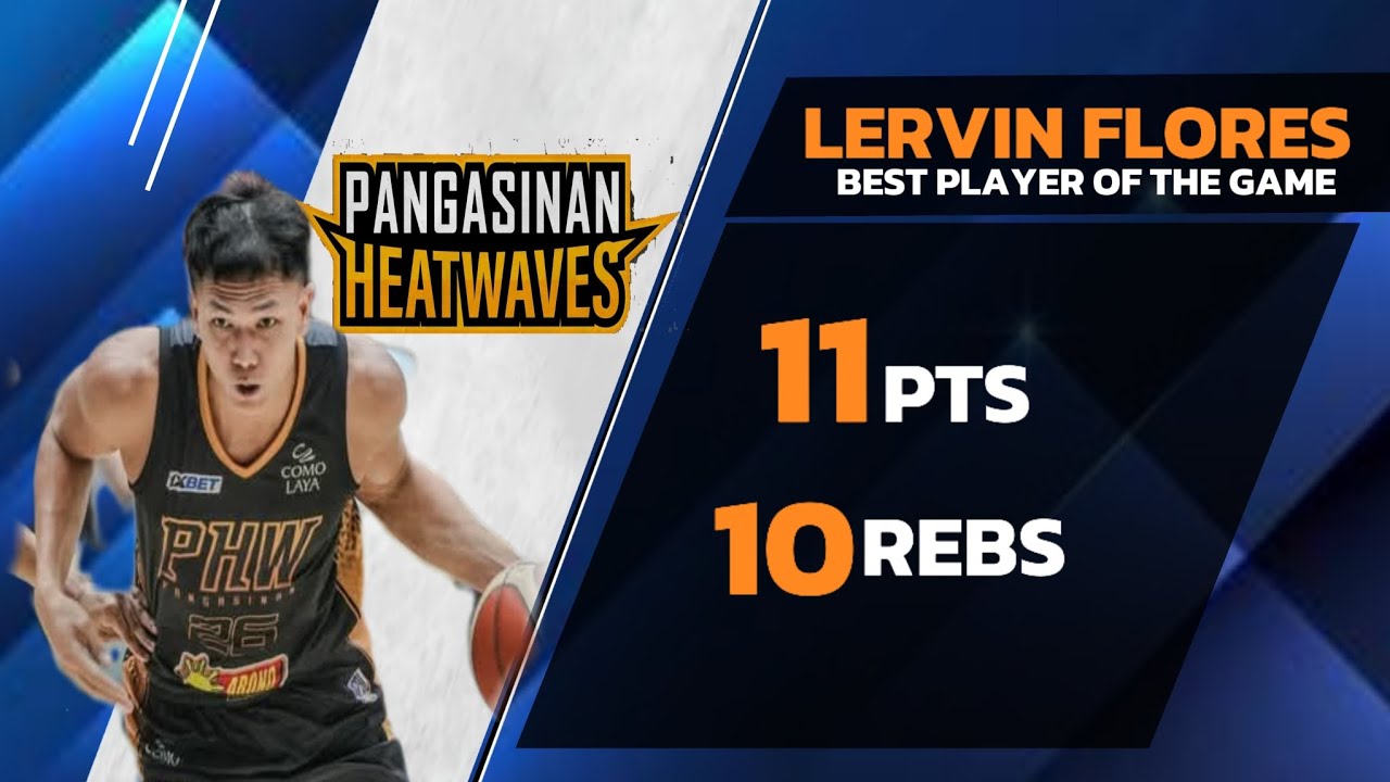 LERVIN FLORES | 11 PTS 10 REBS vs. PASAY | 2025 MPBL REGULAR SEASON