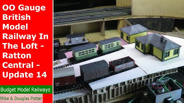 OO Gauge British Model Railway In The Loft - Ratton Central - Country Station Buildings - Update 14
