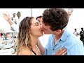 Learn A Simple Magic Trick To Get A Kiss!!! | Daniel Fernandez & Fan Magic