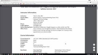 Intro to Programming & Database - Syllabus and Course Introduction (su17)