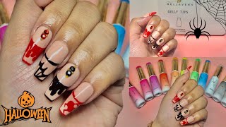 French Tips with Gel Polish | DIY French Outline Nails | Coffin Shape | NO ACRYLIC | DoubleDip Nails