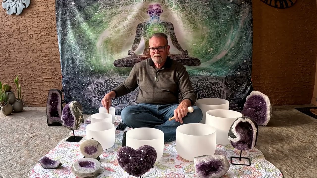 Amethyst Sound Bath | Crystal Singing Bowls Crown Chakra Cleanse