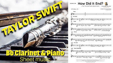 Taylor Swift - How Did It End? | Bb Clarinet & Piano sheet music arrangement