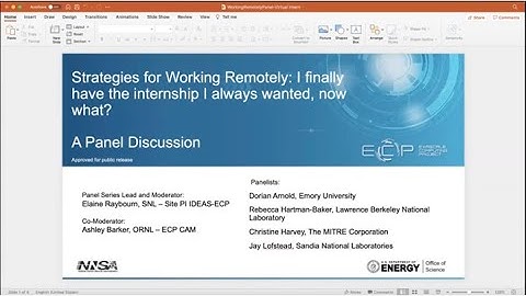 Strategies for Working Remotely Panel Series:  I Finally have an Internship now What?