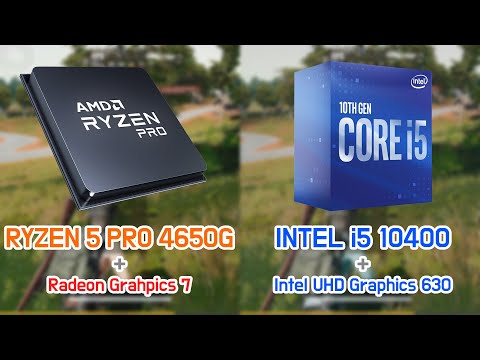 RYZEN 5 PRO 4650G vs INTEL i5 10400 (5 Games)