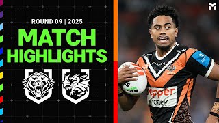 Nrl Highlights Nrl Match Highlights 2025 Wests Tigers V Dragons Round 9