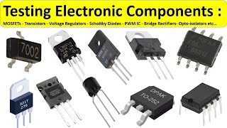 Electronic Components Testing Using Multimeter Part 2  MOSFET Transistor  Voltage Regulator ...