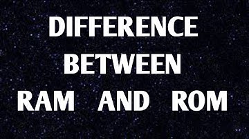 Difference between RAM and ROM