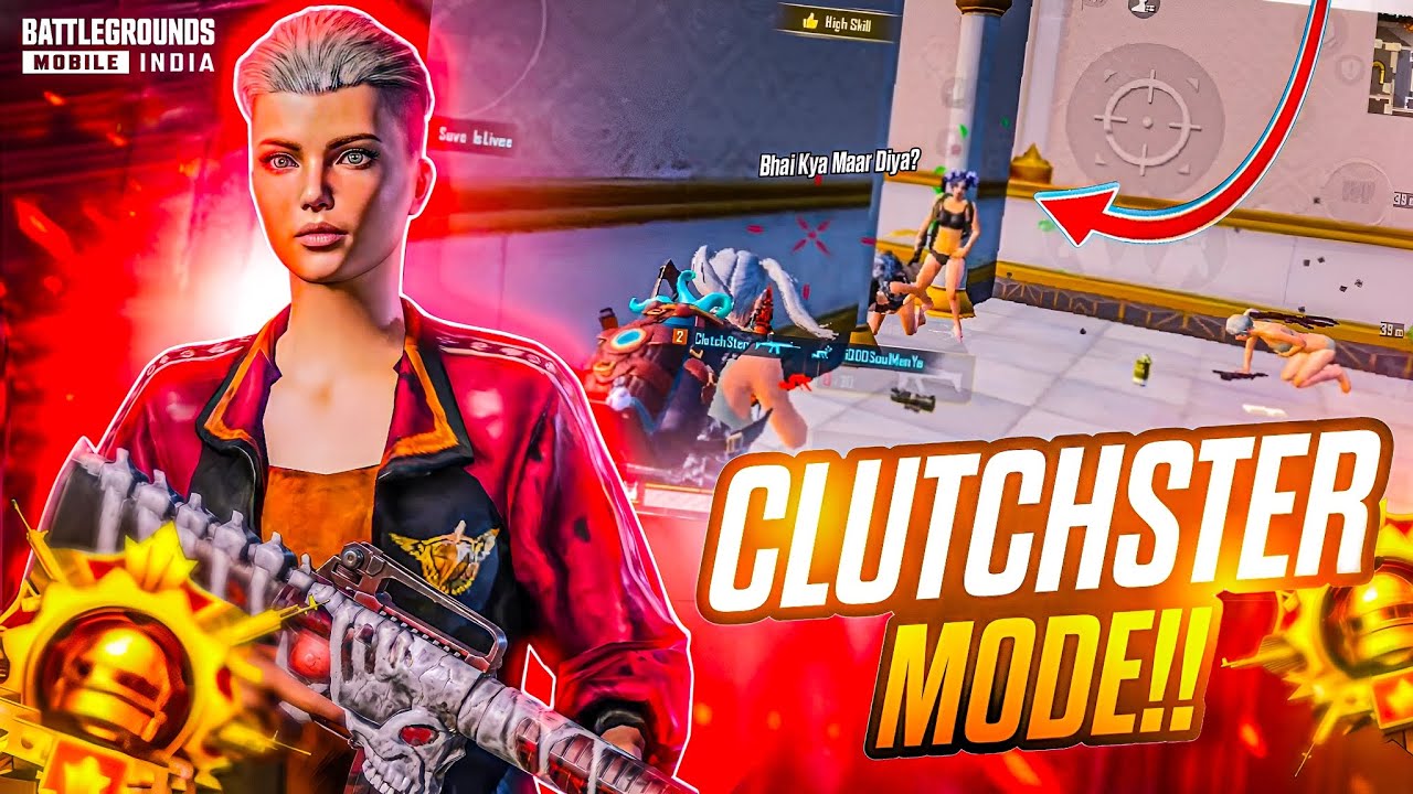CLUTCHSTER MODE on 🔥 Intense & Fastest 1v4 Clutches in Conqueror Rank Push Lobby | BGMI