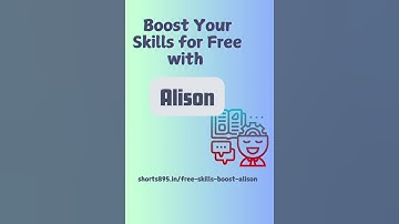 Boost Your Skills 💡 for Free with Alison com shorts895 in #shorts895blogs