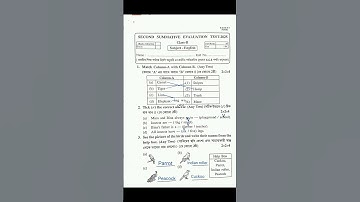 Class 2 english 2nd unit test question paper 2025#examquestions #2ndunittest2025 #questionpaper