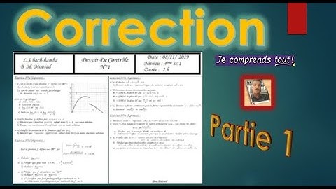 devoir de contrôle n 1 de math  Bac sc et tech proposé en 2019 la Correction (partie 1)