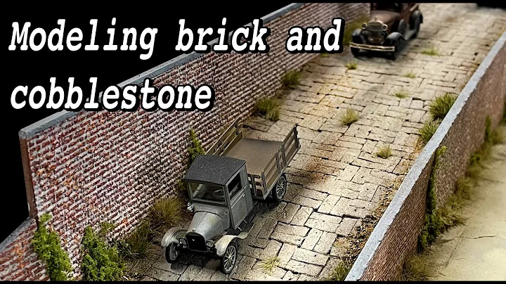 Cobblestone roads made from styrofoam