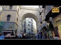 Naples - Italy Walk | Crowded Shopping street Via Chiaia | Binaural audio Walking Tour (4K | 60 fps)