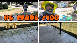 MY SON MADE $400 IN 4 HOURS #pressurewashing #drivewaycleaning #surfacecleaning