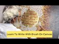 Learn to write arabic calligraphy with brush on canvas muhammad amjad alvi calligrapher