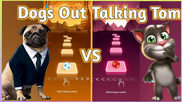 Tiles Hop - Baha Men - Who Let The Dogs Out VS Cut Talking Tom Song | V Gamer