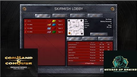 Command and Conquer Red Alert Remastered Skirmish Gameplay USSR– MAP: The Bulge 4