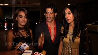 Surbhi Jyoti, Karanvir Bohra and Teejay at Karan singh Grover and Bipasha's wedding reception.