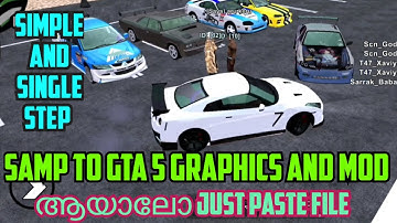 How to Install | Realistic Or Gta 5 Graphics & Vehicles Mod in Samp Android Easily Malayalam |CNC YT