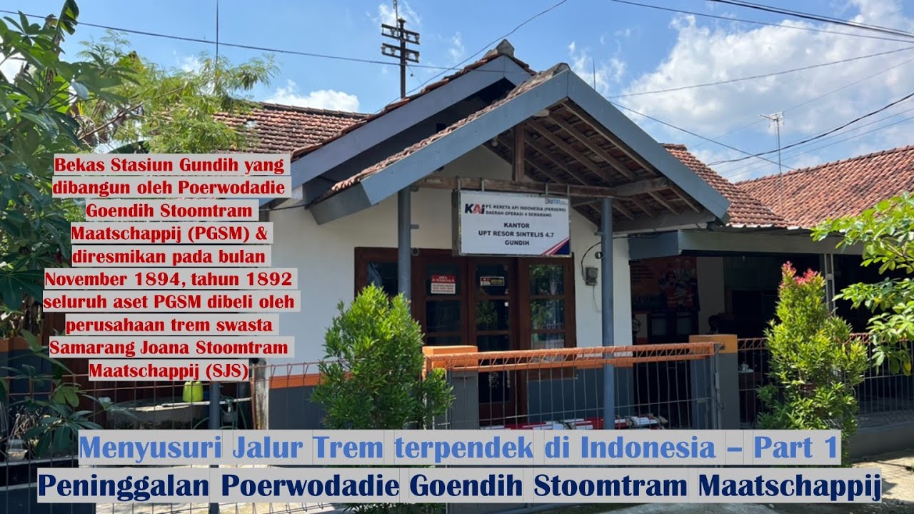 Menyusuri Jalur Trem terpendek di Indonesia, peninggalan Poerwodadie Goendih Stoomtram Maatschappij