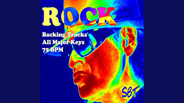 Rock Backing Track in A Major 75 BPM, Vol. 1